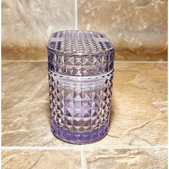 Target Bullseye Playground Glass Trinket Jar Box Jewelry Storage Vanity - Purple - Picture 5 of 5